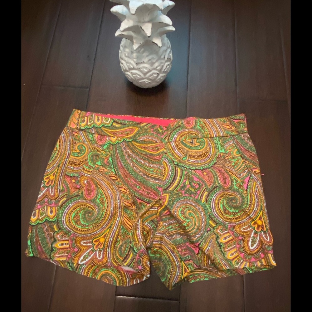J Crew beautiful paisley pink shorts size 6